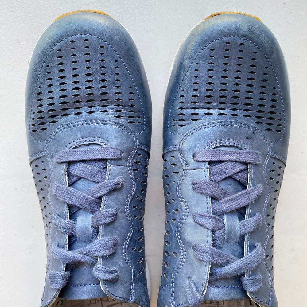 Dansko Charlie Navy Blue White Perforated Leather Sneaker EU41 Wmn US 10.5-11 - Picture 5 of 16